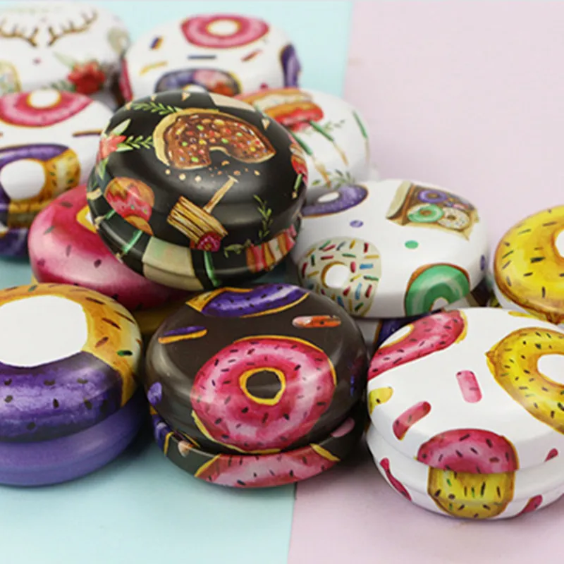 Элегантная портативная мазь железная банка с рисунком цветов пустые жестяные