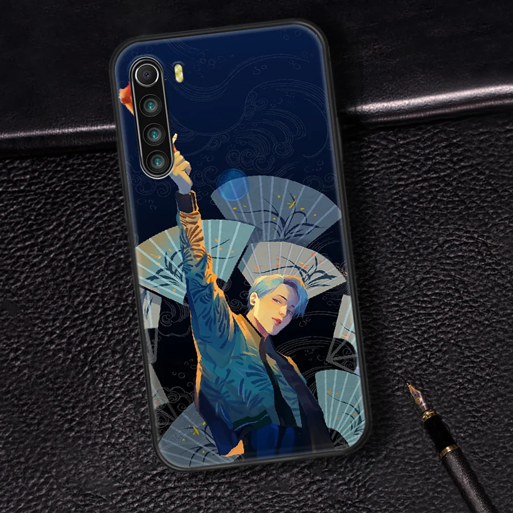

Bangtan Boys JiMin Phone Case Cover Hull For XIAOMI Redmi 7 7A 8 8A 9 9C Note 6 7 8 9 9S K20 Pro K30 black Prime Painting Cell
