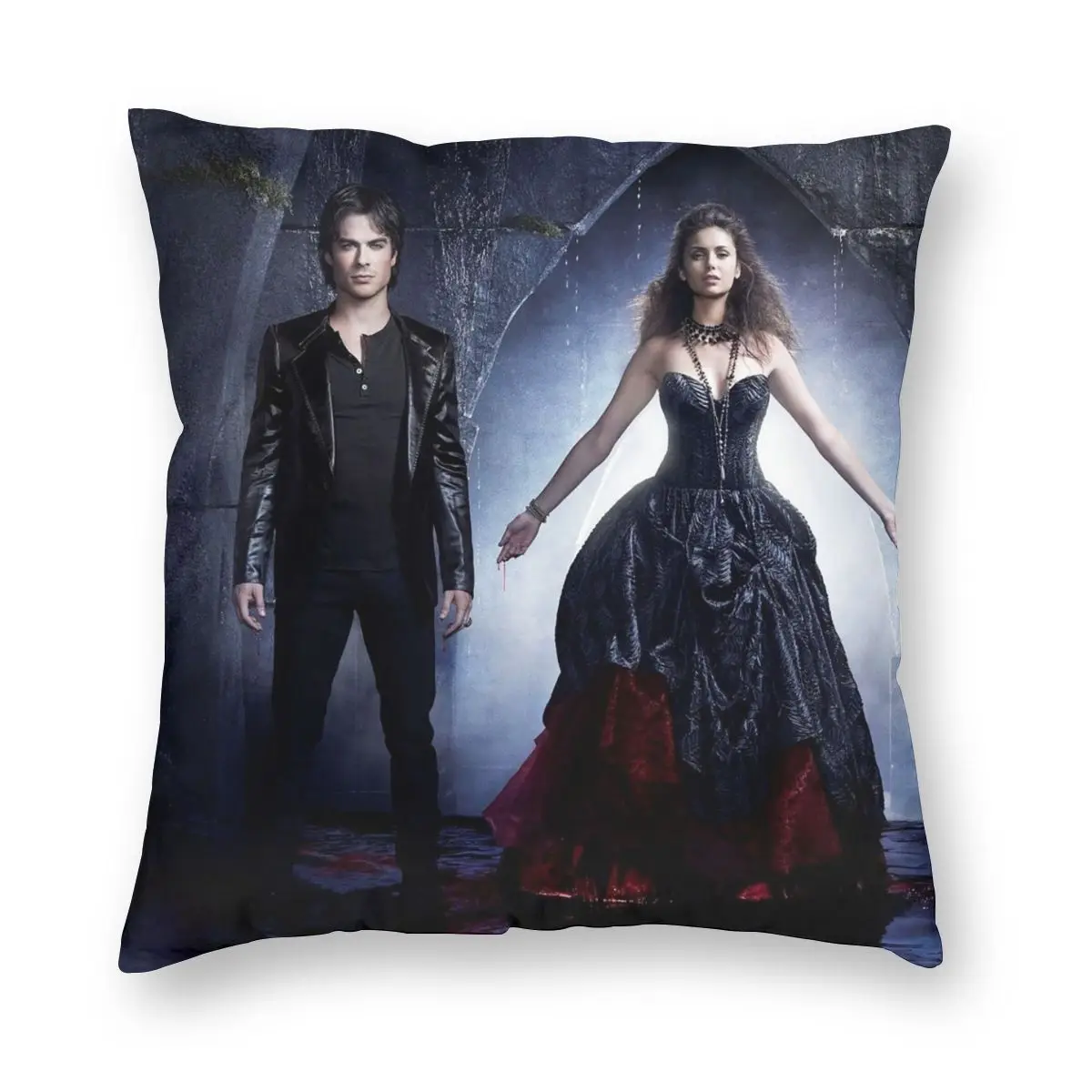 

The Vampire Diaries Pillowcase Soft Polyester Cushion Cover Decoration Damon Throw Pillow Case Cover Living Room Dropshipping