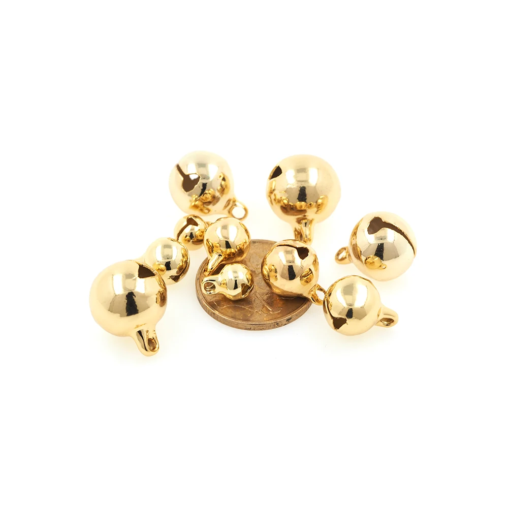 

Bell Pendant Brass Gold Plated Metal Charm DIY Jewelry Bracelet Necklace Making Accessories