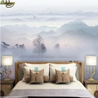 Чернильная роспись на заказ, пейзаж, туман, Настенные обои для гостиной, гостиной, украшение 3D, настенная бумага