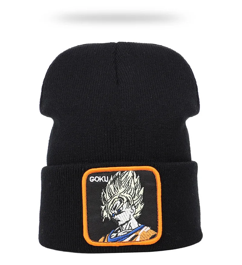 Dragon Ball GOKU Vegeta Beanie, высококачественные хлопковые повседневные шапочки для мужчин и женщин, теплая вязаная зимняя шапка, модная однотонная шапка унисекс