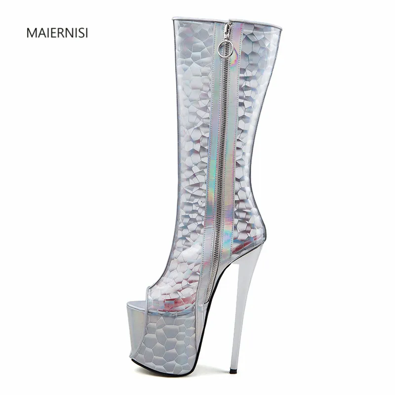 2020 новые женские сапоги высокие модные красные туфли 19 см для ночного клуба