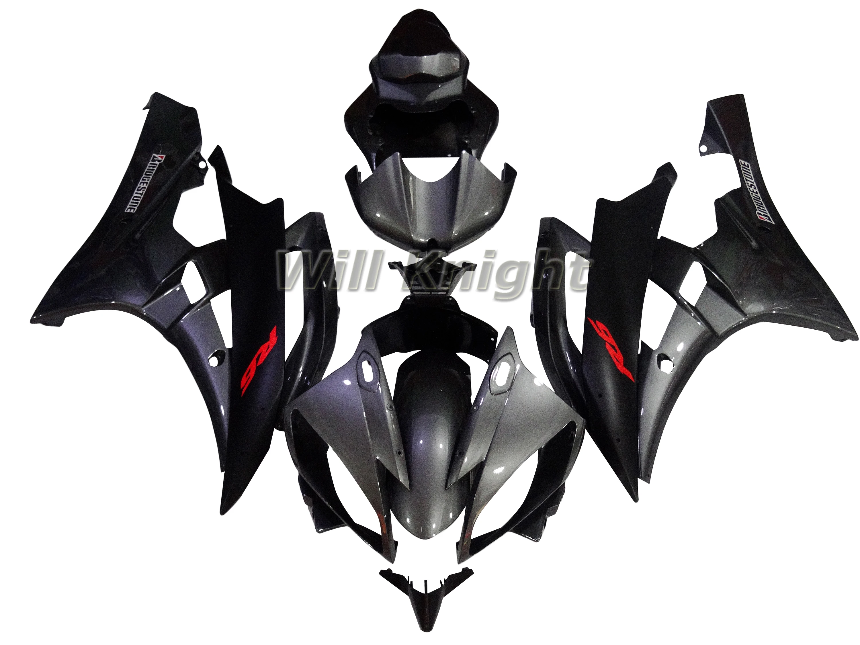 

Для Yahama YZF600 YZF R6 2006 2007 инъекция наборы обтекателей кузова белый серый