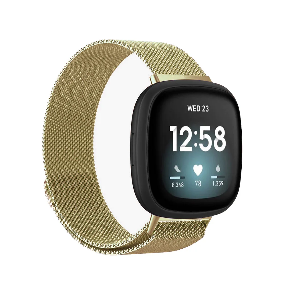 Браслет для умных часов Fitbit Versa 3/Fitbit Sense сменный сетчатый ремешок из нержавеющей