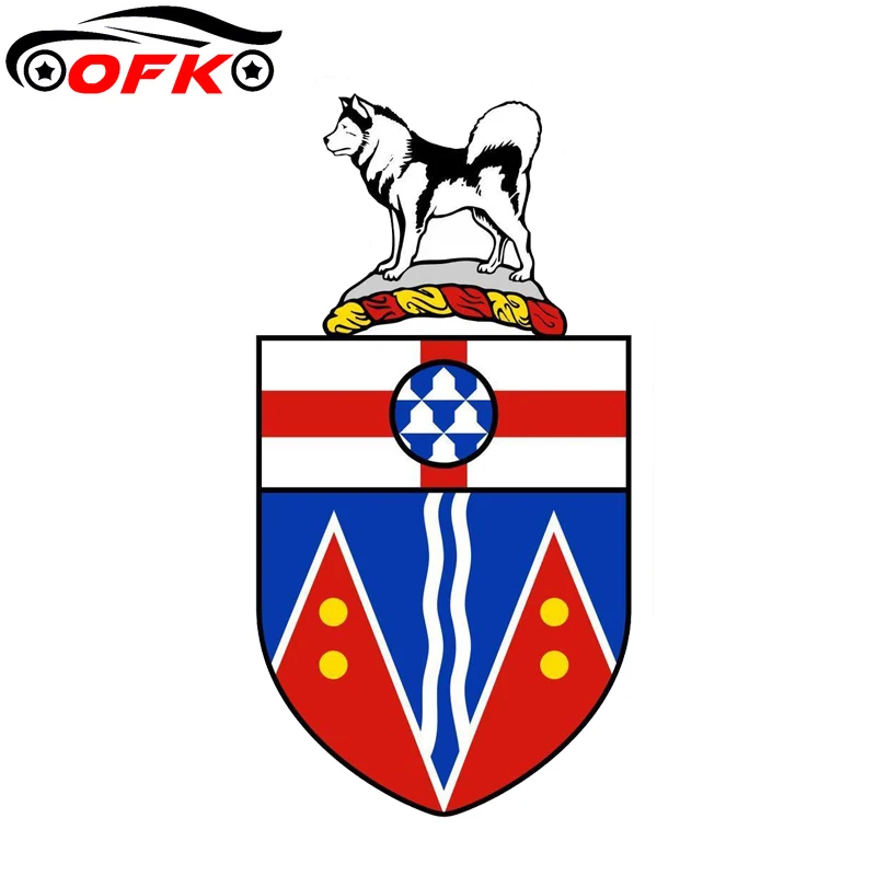 

Personality Animal Yukon Canada Shield Coat Of Arms Car Window Car Sticker Decal 16.5CM*8.5CM
