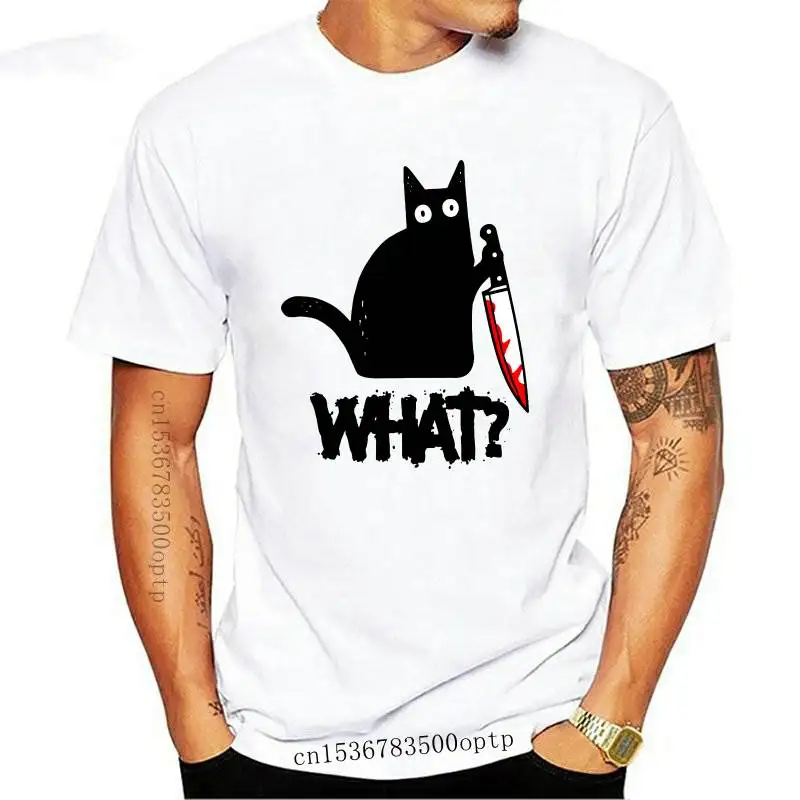 

New Cat What Murderous Hallow Custom T-shirts Fitted comfortable 100% Cotton Young Tops Tees Family Tee-Shirts ostern Day