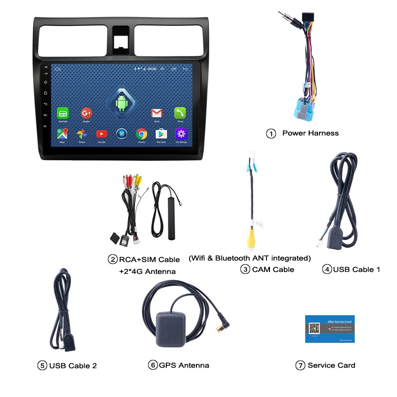 10-дюймовый подходит для SUZUKI SWIFT 2009-2018 Андроид 10.0 автомобильный DVD GPS навигационный плеер стерео аудио хост WIFI радио.