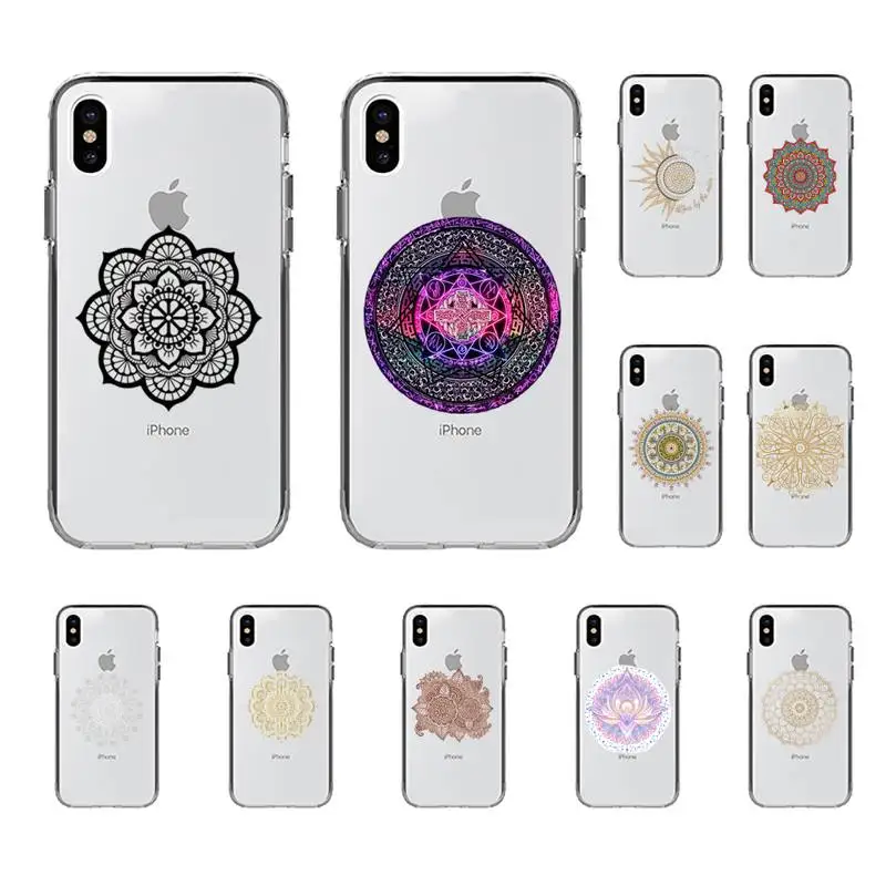 

Mandala Vine flower Phone Case for iphone 13 8 7 6 6S Plus X 5S SE 2020 XR 11 12 pro XS MAX