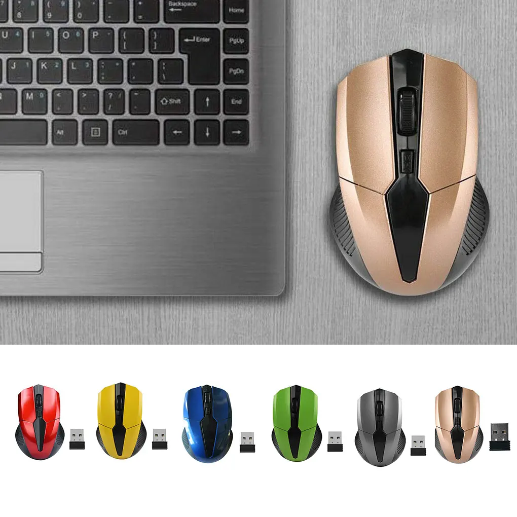 

Wireless Gaming Mouse Adjustable DPI Switch 800-1200-1600DPI 2.4G 6 Buttons Optical Mouse for Laptop Notebook PC
