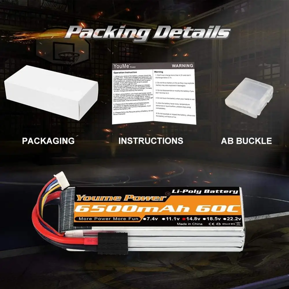 аккумуляторная батарея youme 4s lipo 148