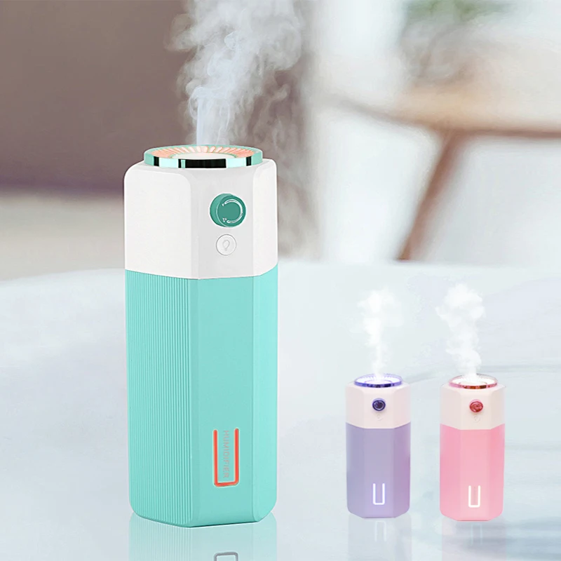 ultrasonic cool mist humidifier mini car desktop super quiet operation can adjust the size cold 7color led light | Спорт и