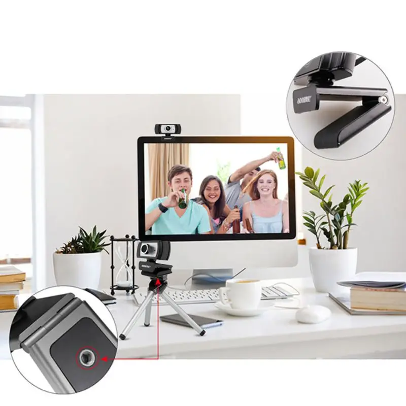 

Universal PC USB Manual Focus Webcam 1080P Web Computer Camera with Mic for Video Calling Recording Conferencing 2.0 Megapixel