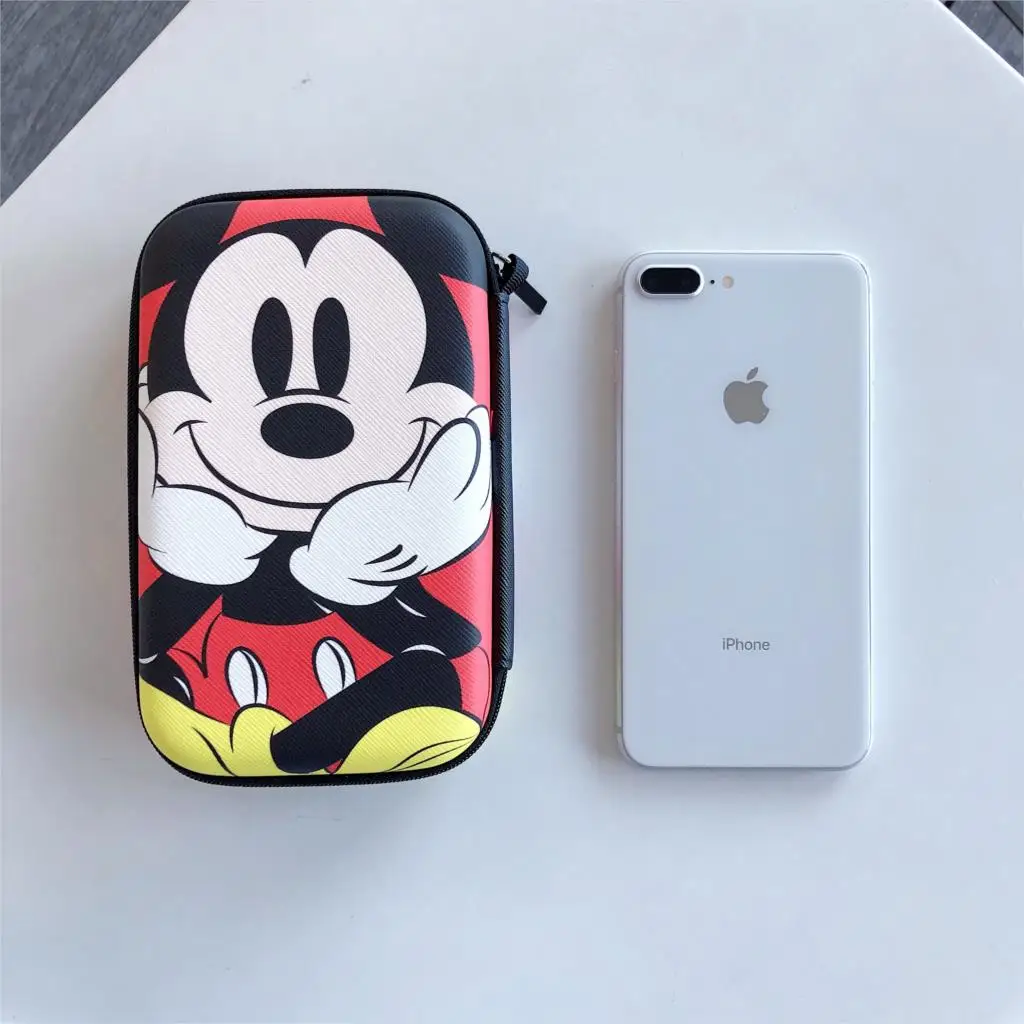 10 см* 16,2 см сумка на молнии для наушников power Bank большой ящик для хранения Cinnamoroll pomparin Русалка Алиса принцесса узор