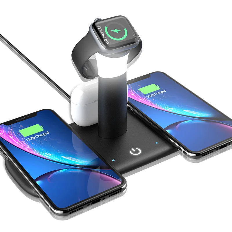 

New wireless charging desktop three in one mobile phone wireless charger charging desk lamp LED multi-function wireless charging