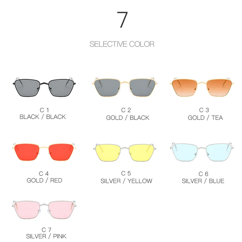 Brand Designer Small Square Sunglasses Women Men Clear Color Lenses Unisex Ellipse Sun Glasses for Female UV400 | Аксессуары для