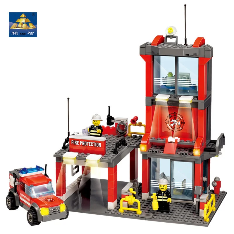 

300pcs KAZI Kaizhi Fire Fighting Series Assembled Toy Building Blocks Puzzle 8052 Building Block Toy Gifts
