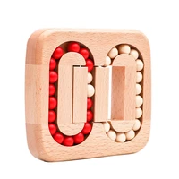 wooden rotating bean fingertip toy children adults intelligence puzzles games learning montessori educational toys for kids gift