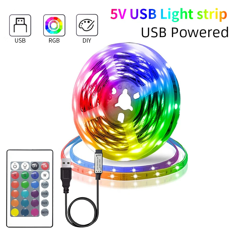 Светодиодная ленсветильник с питанием от USB 5 В 1/2/3/4/5 м RGB 5050/2835 |