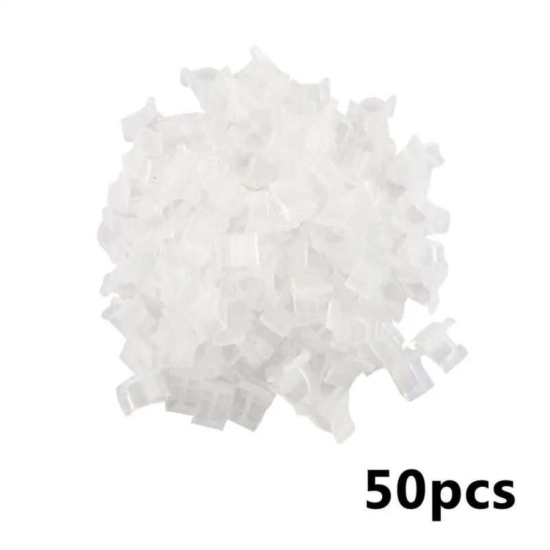 

50pcs/Pack Mini Transparent Plastic Grafting Clips Tomato Clips Plant Supports Connects Vines Plants Seeding Grafting Clips