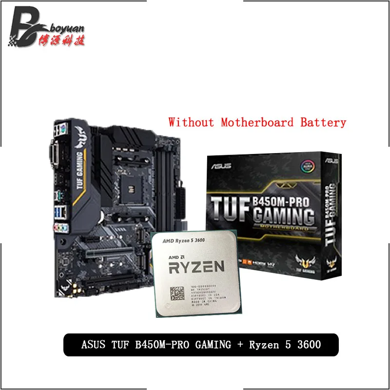 Процессор AMD Ryzen 5 3600 R5 + игровая Материнская плата Asus TUF B450M PRO разъем AM4 CPU Motherbaord без