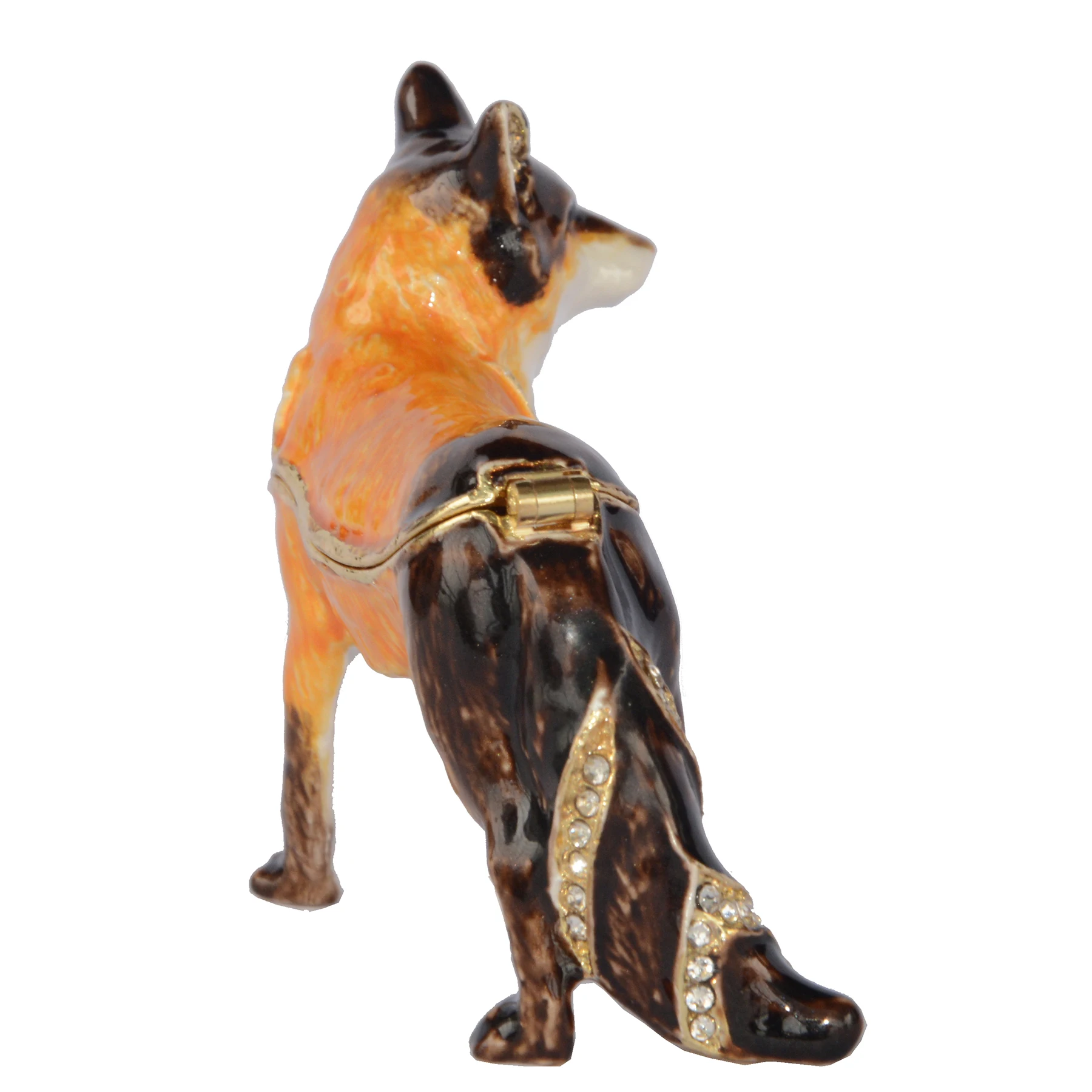 Шкатулка для украшений Fox металлический Настольный органайзер сувенирная статуя