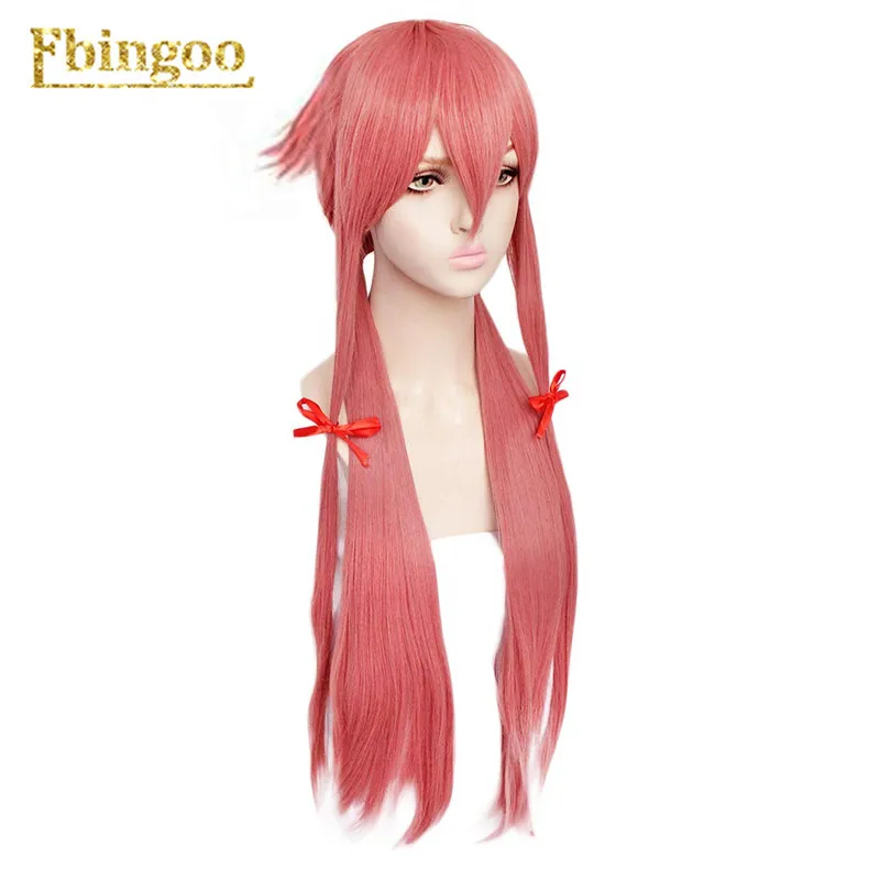 Ebingoo дневник будущего Mirai Nikki Gasai Yuno синтетический парик для косплея длинный прямой розовый костюм для Хэллоуина