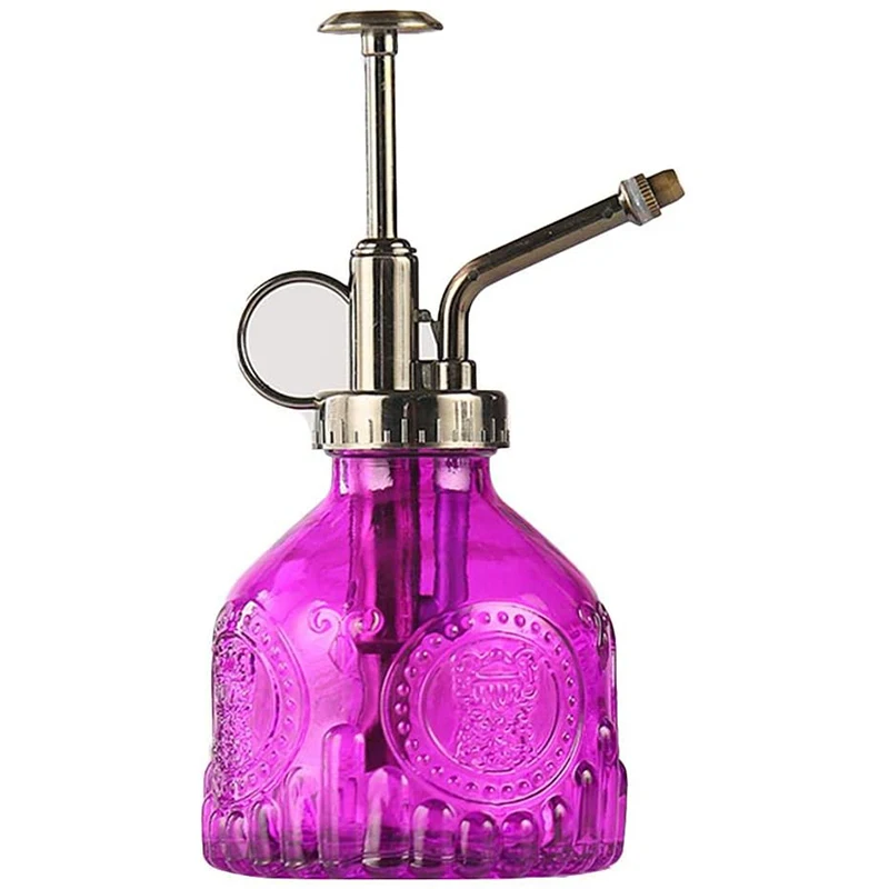 1Pc Retro Embossed Glass Small Plant Watering Can Portable Garden Balcony Flower Shower Spray Pot | Дом и сад