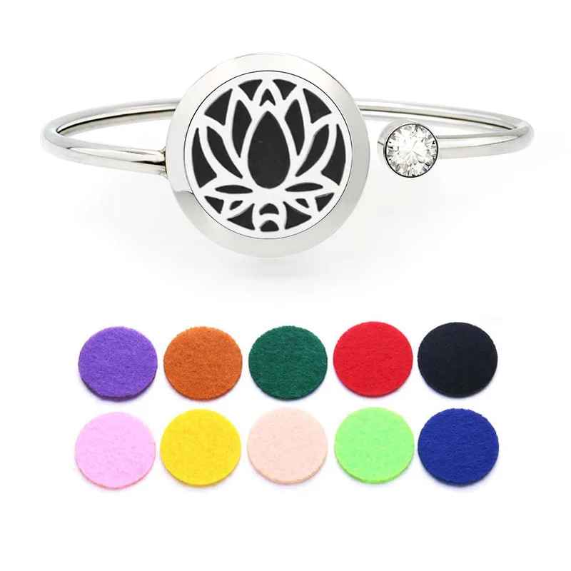 316L нержавеющая сталь диффузор браслет для женщин ювелирное изделие Lotus