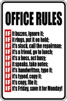 office rules vintage metal signs home decor plaques signs home decor plates retro