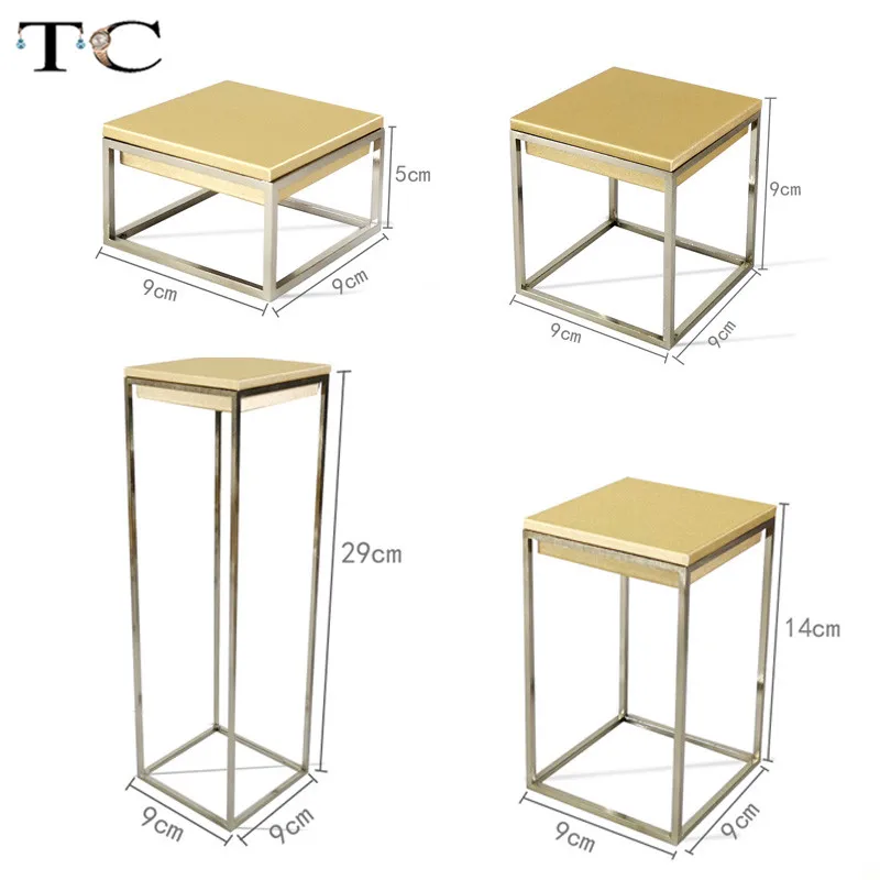 Новинка 2019 демонстрация золотых ювелирных изделий из искусственной кожи витрина