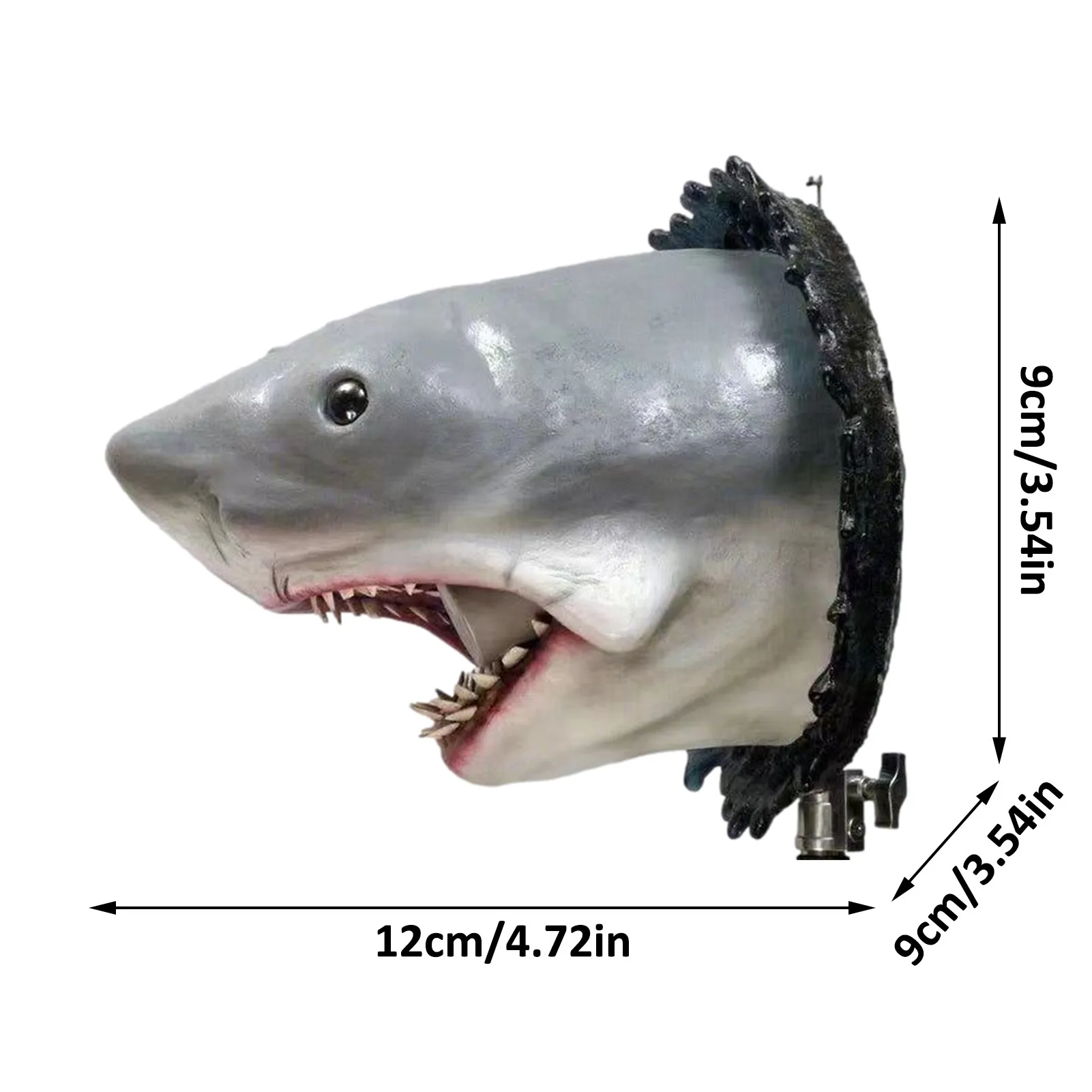 

Shark Head Wall Decoration Wall Mounted Shark Head Decor Hand Painted Wall Art Sculpture Key Storage Wall Pendant