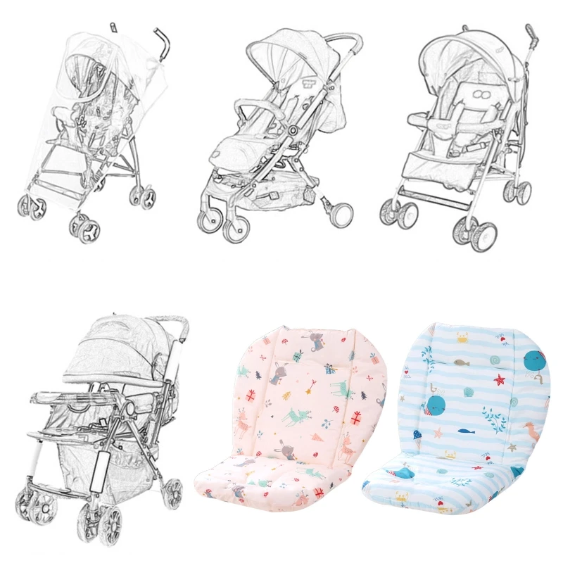 

Feeding Highchair Pram Pad Cover Universal Baby Stroller Seat Cushion Liner Mat