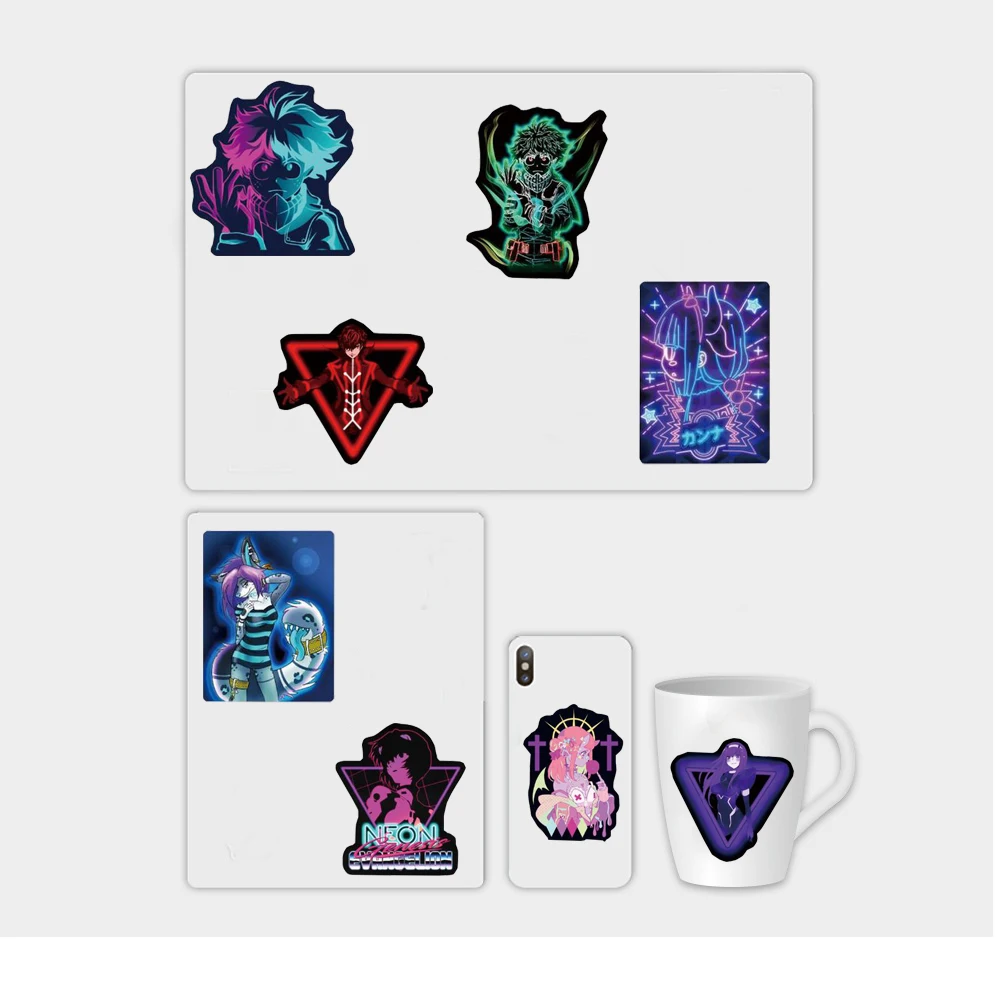 103050pcs neon mix anime my hero academia graffiti stickers car computer phone bike laptop cool waterproof sticker for kids free global shipping