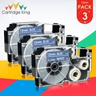 XR-12ABU 3 шт. для объектива с оптическими зумом Casio ленты XR 12ABU XR12ABU белого цвета на синем 12 мм 12 