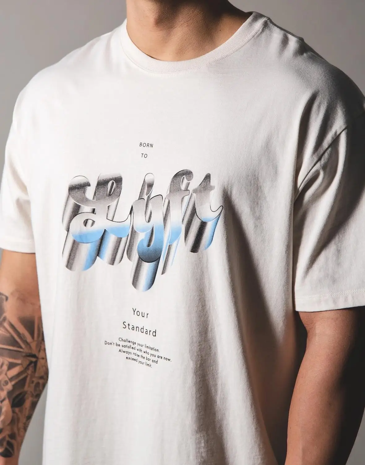 Хлопковая футболка lyft с коротким рукавом для спортзала Мужская Спортивная