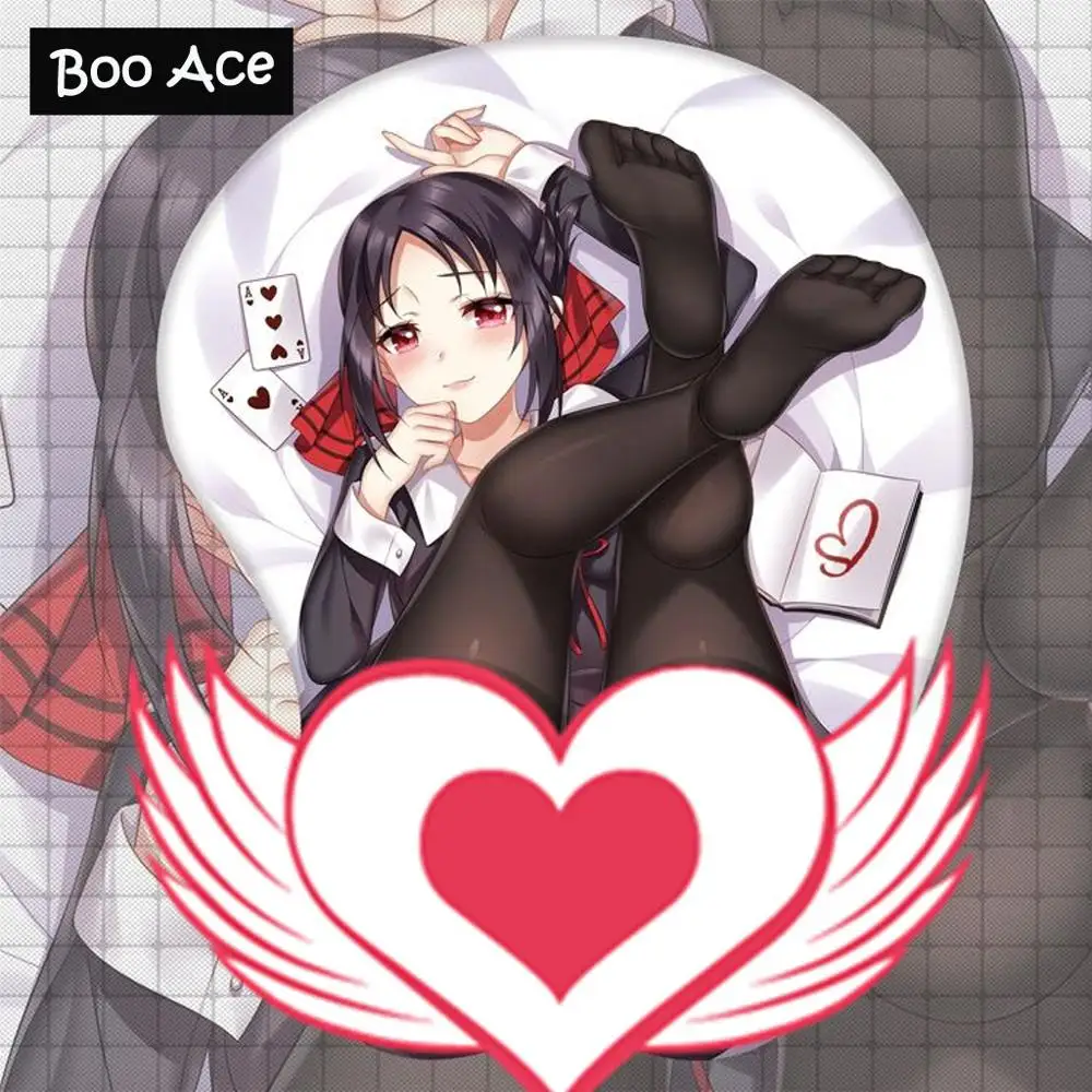 Коврик для мыши Kaguya sama Love Is War 3D Oppai с рисунком аниме упор на запястье|Коврики