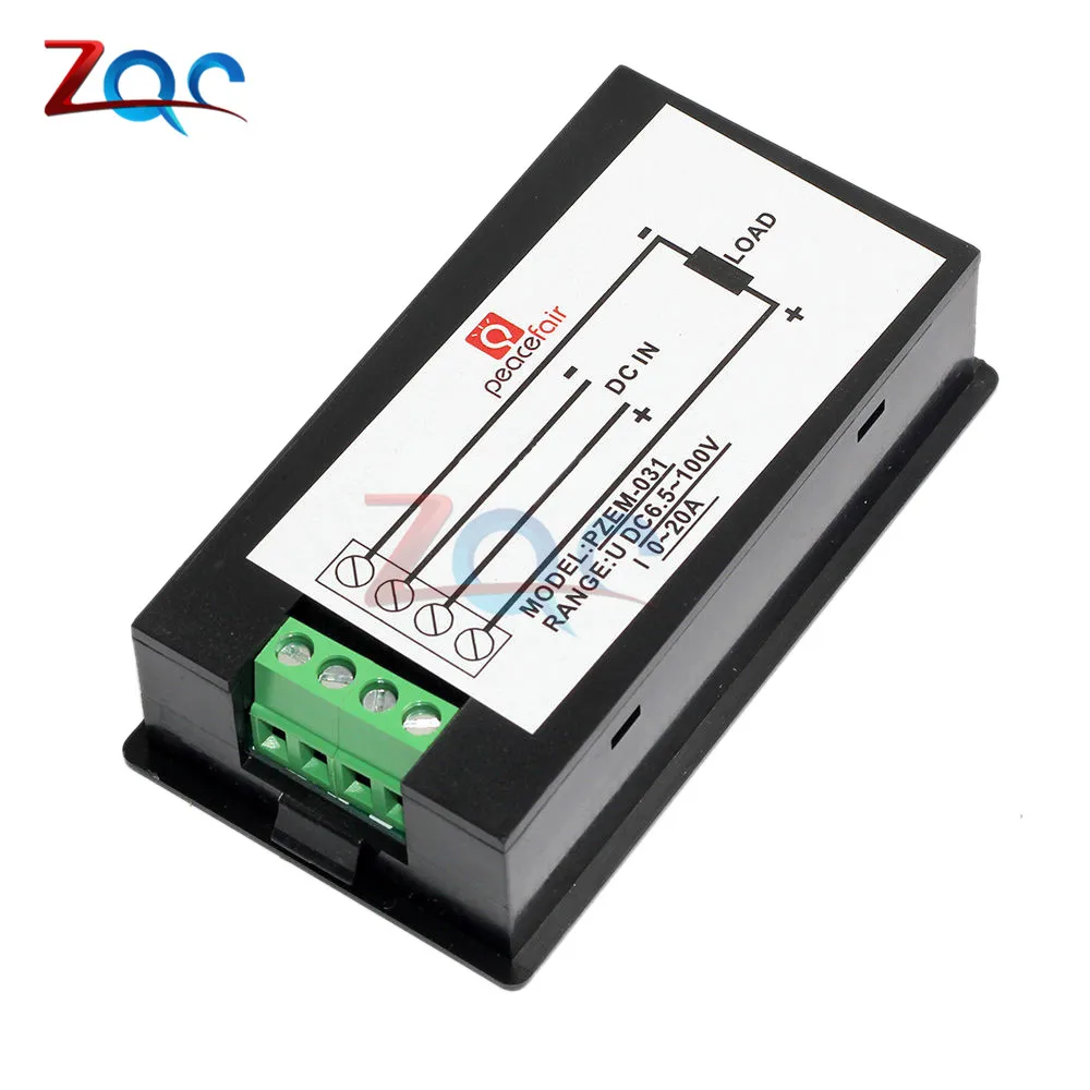 DC 6 5 100 в 0 20A 20000 Вт Цифровой ЖК дисплей Вольтметр Амперметр Wattmeter измеритель