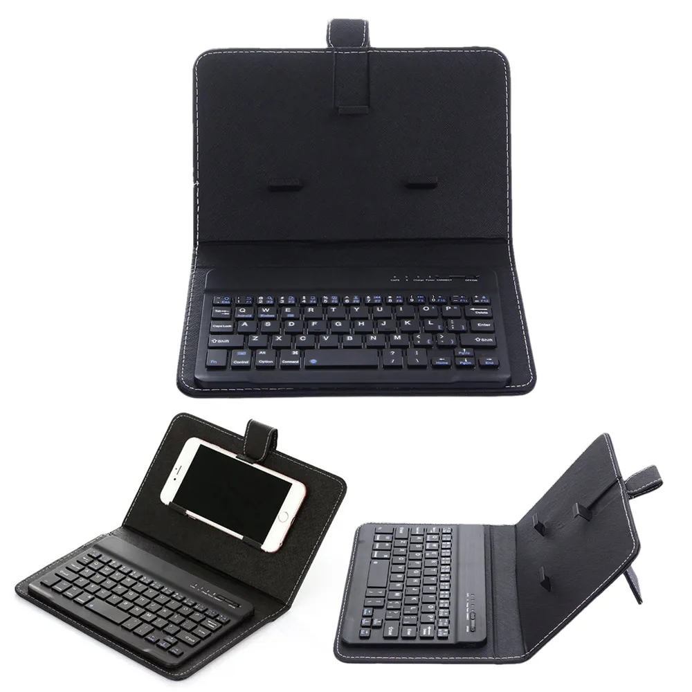 Чехол для беспроводной клавиатуры из ПУ кожи iPhone защитный мобильный телефон с