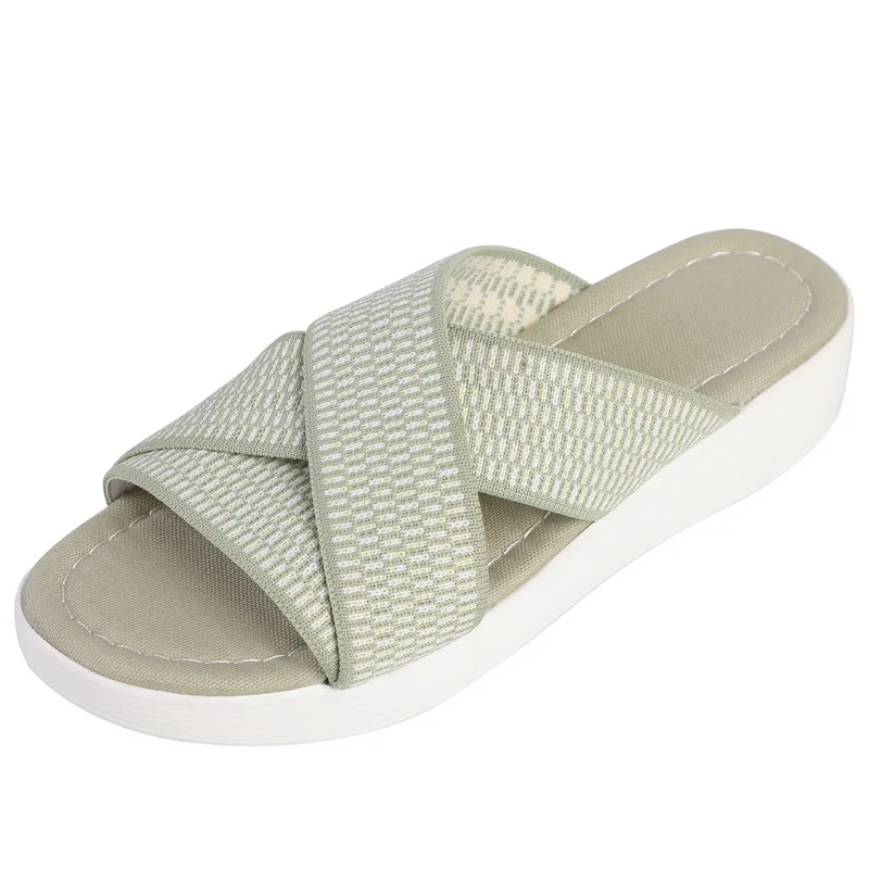 

LITTHING Slippers for Women Mixed Colors Soft Sole Wedges Slippers Slip-On Women Slides Indoor Home Ladies Casual Women Shoes