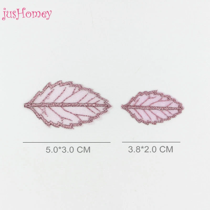 Шикарная шифоновая вышивка аппликация с листьями дерева искусственные нашивки