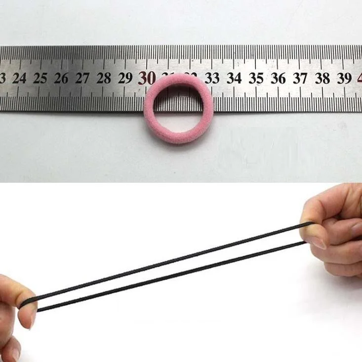 Резинка для волос кофейно-розовая 3 см |