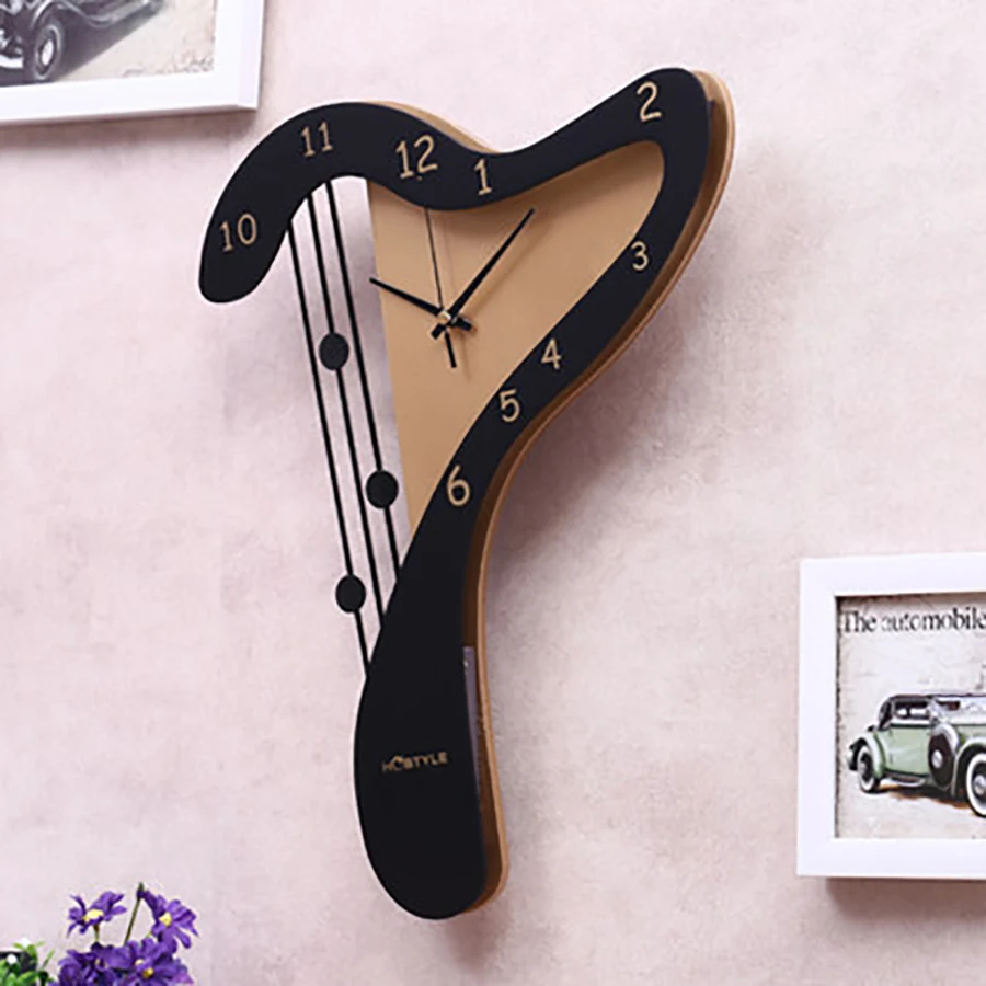 

Wall Clock Fashion Modern Living Room Clock Study Home Decor Piano Hanging Table Mediterranean Silent Art Quartz Clock
