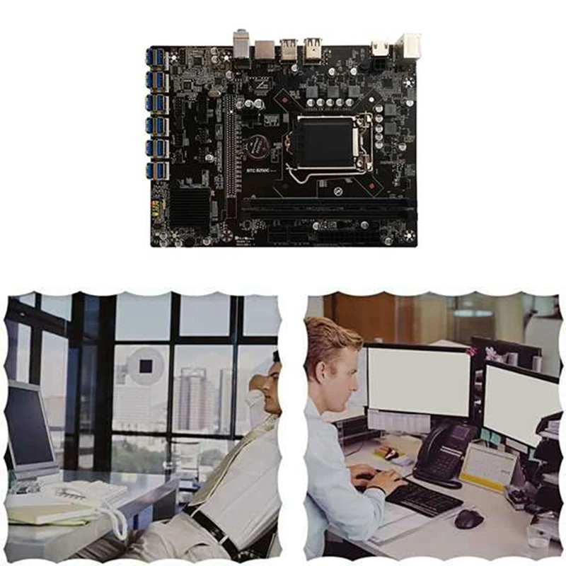 b250c btc mining motherboardddr4 4g 2666mhz memory 12xpcie to usb3 0 graphics card slot lga1151 computer motherboard free global shipping