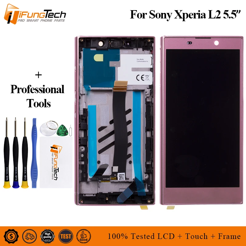 Полный оригинальный ЖК-дисплей для Sony Xperia L2 с рамкой сенсорный экран дигитайзер