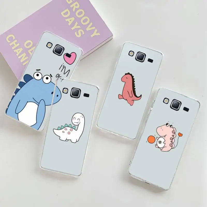 

Creative cute dinosaur Phone Case Transparent For Samsung Galaxy A S Note J 5 8 51 2016 Prime 20 Ultra 6 7 Edge PLUS 21