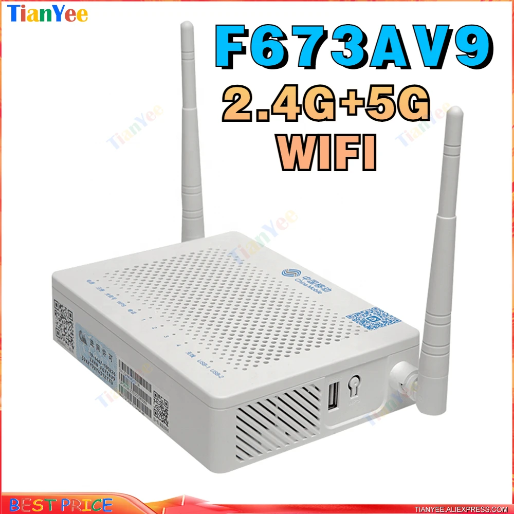Бесплатная доставка F673AV9 4GE GPON 2 4G/5G ONU WIFI Терминал FTTH ONT модемный терминал