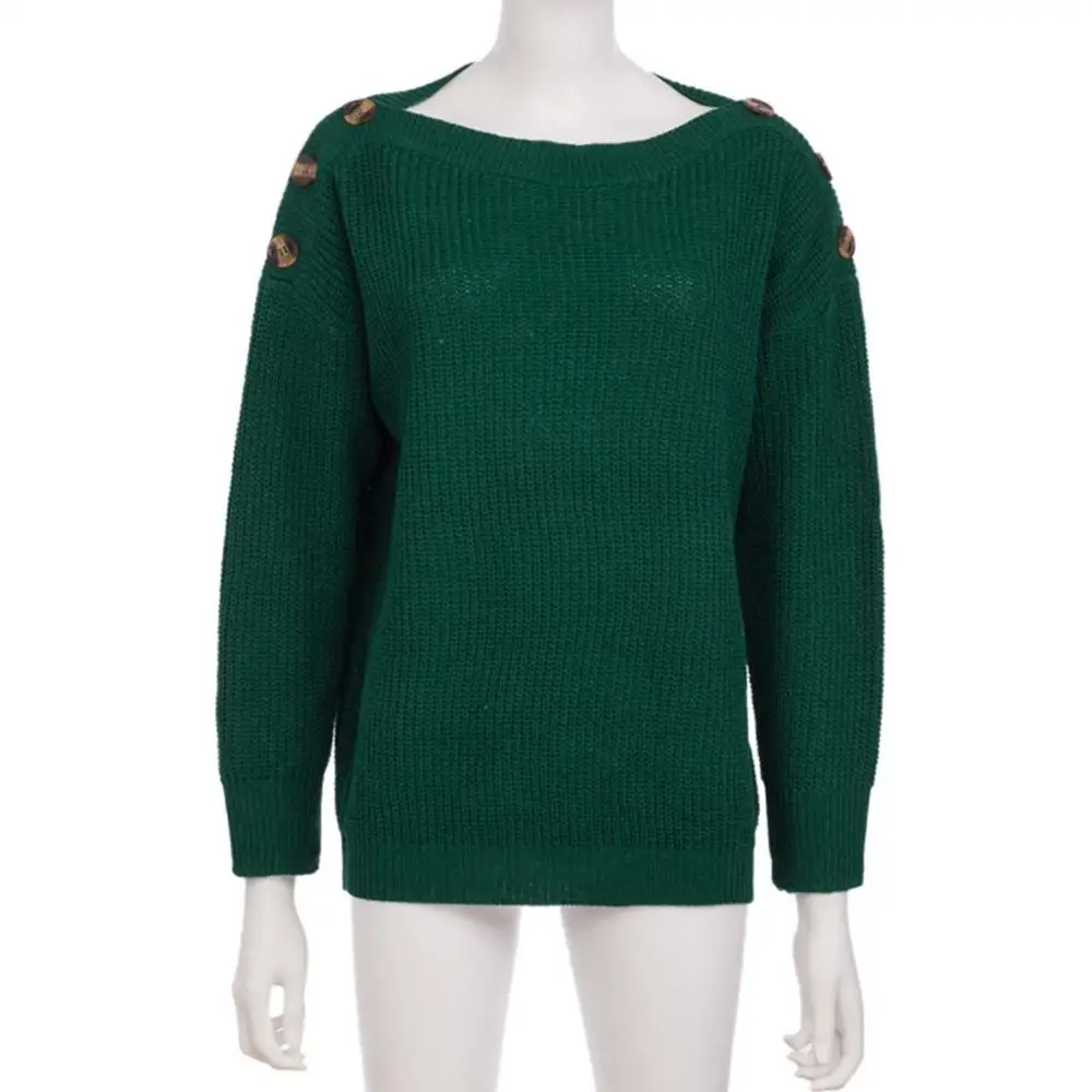 Свитер Зима 2019 Повседневный Стильный пуловер Плюс размер женское трикотажное