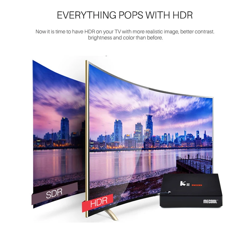 ТВ приставка MECOOL KII PRO Android 7 1 DVB S2 K2 Amlogic S905D четырехъядерный 2G16G 4K Cline NEWCAMD 2 4/5 ГГц