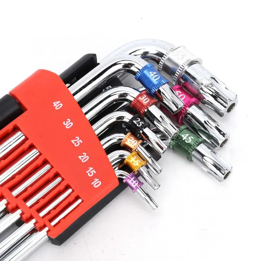 9 шт. l образный гаечный ключ высокой твердости CR V Тип звезды домашний ремонт